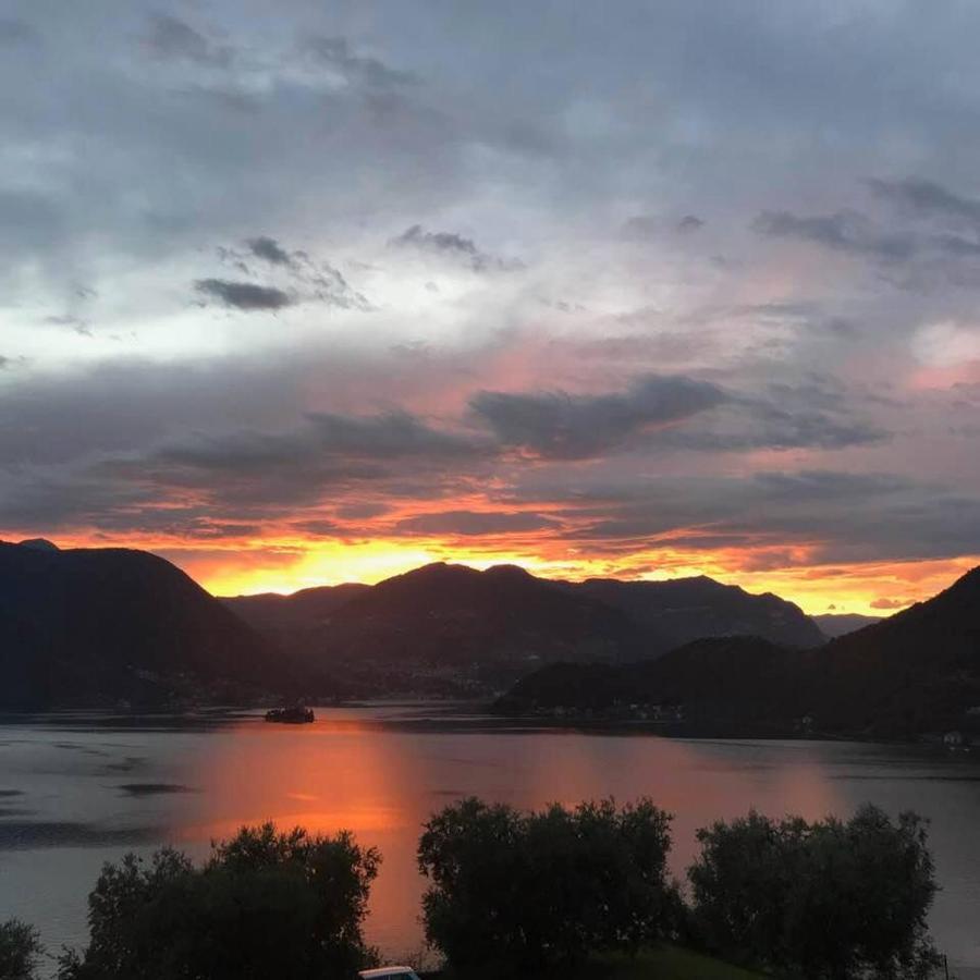 Appartamento Vista Lago D'Iseo Sulzano Ngoại thất bức ảnh
