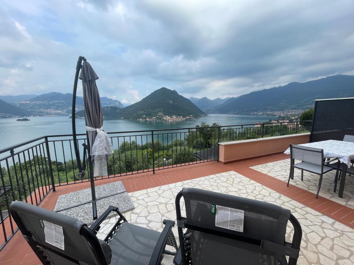 Appartamento Vista Lago D'Iseo Sulzano Ngoại thất bức ảnh